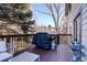 Deck with grill and outdoor furniture, overlooks backyard at 3080 E Geddes Pl, Centennial, CO 80122