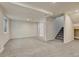 Open basement with stairs, neutral carpet and natural light. Great for entertaining! at 2171 E 99Th Pl, Thornton, CO 80229