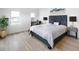 Modern bedroom boasts hardwood floors, neutral paint, a desk, and a cozy atmosphere at 1953 W 47Th Ave, Denver, CO 80211