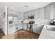 Modern kitchen featuring stainless steel appliances and white cabinetry at 20242 E Lasalle Pl, Aurora, CO 80013