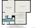 Upper floor plan showing bedrooms, bathrooms and hall at 909 Reynolds Farm Ln # C2, Longmont, CO 80503