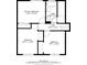 Third floor plan displaying primary bedroom, two bedrooms, bathroom and hall area at 7110 S Cherry Dr, Centennial, CO 80122