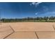 Baseball field with infield, outfield, and surrounding trees at 39460 Congress Ln, Elizabeth, CO 80107