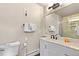 Bright bathroom featuring modern vanity and glass-enclosed shower at 200 Primrose Path # 11, Breckenridge, CO 80424