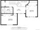 Third floor plan featuring two bedrooms, a bath, and a hallway with view to below at 5980 Dunraven Ct, Golden, CO 80403