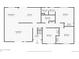 Main floor plan featuring a living room, kitchen, three bedrooms, and two bathrooms at 1073 Xenon St, Golden, CO 80401