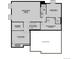 Basement floor plan showing the recreation room, flex room, storage, a bedroom, and a bathroom at 5617 Riverbend Ave, Firestone, CO 80504
