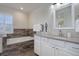 Spa-like bathroom with a soaking tub and updated fixtures at 9877 Grove St # C, Westminster, CO 80031