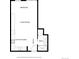 Detailed floor plan showcasing the layout of the bedroom, living room, eat-in kitchen, foyer, and bath at 1495 Vrain St # 110, Denver, CO 80204