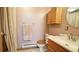 Charming bathroom featuring a toilet, vanity, mirror, and shower at 223 S Fuller Placer Rd # 4, Breckenridge, CO 80424