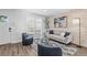 Bright living room featuring modern furniture, large windows, and hardwood floors that create a cozy atmosphere at 4512 S Yank St, Morrison, CO 80465