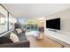 Bright living room with large windows, modern furniture, and hardwood floors at 955 Eudora Street St # 108E, Denver, CO 80220