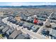 Scenic aerial shot of a Gathering-friendly neighborhood boasting a convenient location and mountain views at 8187 Mount Kataka St, Littleton, CO 80125