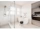 Elegant bathroom featuring a freestanding tub, walk-in shower, and neutral color palette at 7195 S Yantley Way, Aurora, CO 80016