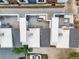 Aerial view highlighting the rooftop decks and modern design of the townhomes at 2922 W 26Th Ave # 4, Denver, CO 80211