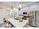 Modern kitchen features stainless steel appliances, white countertops, and a center island with seating at 2922 W 26Th Ave # 4, Denver, CO 80211