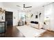 Bright living room with hardwood floors and modern decor at 4425 King St, Denver, CO 80211