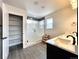 Bathroom with walk-in shower and linen closet at 4525 Cholla Trl, Castle Rock, CO 80104