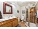 Bathroom with a tile shower and vanity at 3145 Stevens Cir, Erie, CO 80516
