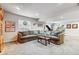 Basement living room with sectional and window at 3145 Stevens Cir, Erie, CO 80516