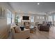 Bright living room with hardwood floors, large windows, and comfy seating at 10092 Flower St, Broomfield, CO 80021