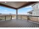 This expansive deck features stunning views of the horizon and rolling hills, perfect for outdoor gatherings and relaxation at 1931 Marlowe W Cir, Erie, CO 80516