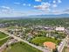 Aerial view showcasing the property's proximity to Miner's Park and Downtown Louisville at 1101 Spruce St, Louisville, CO 80027