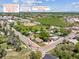 Aerial view showcasing the property's proximity to retail shops and Coal Creek Trail at 1101 Spruce St, Louisville, CO 80027