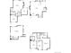 Four floor plans showing layouts including bedrooms, bathrooms, living spaces and kitchen at 24 Spyglass Dr, Littleton, CO 80123