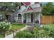 Inviting front porch featuring a porch swing, potted flowers, and lush landscaping at 3424 W 31St Ave, Denver, CO 80211
