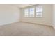 Light-filled bedroom with neutral carpet and large windows offers a comfortable and relaxing space at 3979 Descent St, Castle Rock, CO 80108
