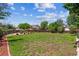 Large, fenced backyard with a well-manicured lawn and landscaping, perfect for recreation and relaxation at 5441 Lynx St, Frederick, CO 80504
