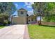 Charming two-story home with a well-maintained lawn, inviting front porch, and attached two-car garage at 5441 Lynx St, Frederick, CO 80504