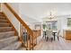 Dining Area featuring wood flooring and views into living room at 9652 Cove Creek Dr, Highlands Ranch, CO 80129