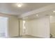 Partially finished basement with recessed lighting and a bathroom at 13634 Monroe St, Thornton, CO 80602