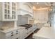 Modern kitchen with white cabinets, stainless steel appliances, and stylish countertops at 10805 Evergold Way, Highlands Ranch, CO 80126