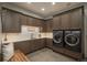 Well-equipped laundry room with modern appliances, ample counter space, and custom cabinetry at 10805 Evergold Way, Highlands Ranch, CO 80126