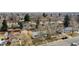 Neighborhood aerial showcasing cozy homes with private yards, mature trees, and a tranquil atmosphere at 1852 S Forest St, Denver, CO 80222