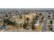 Aerial view of a neighborhood next to a park providing a tranquil respite at 1852 S Forest St, Denver, CO 80222