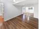 Spacious bedroom with wood-look floors and large closet at 1045 Mobile St, Aurora, CO 80011