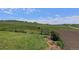 A farm in a field with horses visible, under a clear blue sky at 595 W Oak Hill Ln, Castle Rock, CO 80108