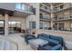 Stylish rooftop patio featuring a fire pit, comfortable seating, and great views of the surrounding area at 20 Wilcox St # 203, Castle Rock, CO 80104