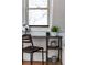Close up view of a desk near a window with a decorative globe and shelving at 2358 N Ogden St # B, Denver, CO 80205