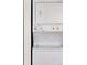 Close up of a stacked white washer and dryer unit at 2358 N Ogden St # B, Denver, CO 80205