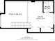 Upper level floor plan with an office, and a room with dimensions of 5'0