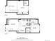 Combined first and second floor plans of the property showing layout and dimensions at 3026 W Prentice Ave # H, Littleton, CO 80123