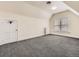 Bedroom with gray carpet, a radiator and a window with window coverings at 1453 Vine St, Denver, CO 80206