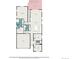 Main floor layout with kitchen, living room, bedrooms, garage and primary bedroom suite at 9055 Swan River St, Littleton, CO 80125
