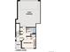 Floor plan of lower level with a two-bay garage, bedroom 4, and a bath at 453 Interlocken Blvd # 104, Broomfield, CO 80021