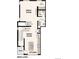 Floor plan of main level showcasing kitchen, dining, and living room areas at 453 Interlocken Blvd # 104, Broomfield, CO 80021